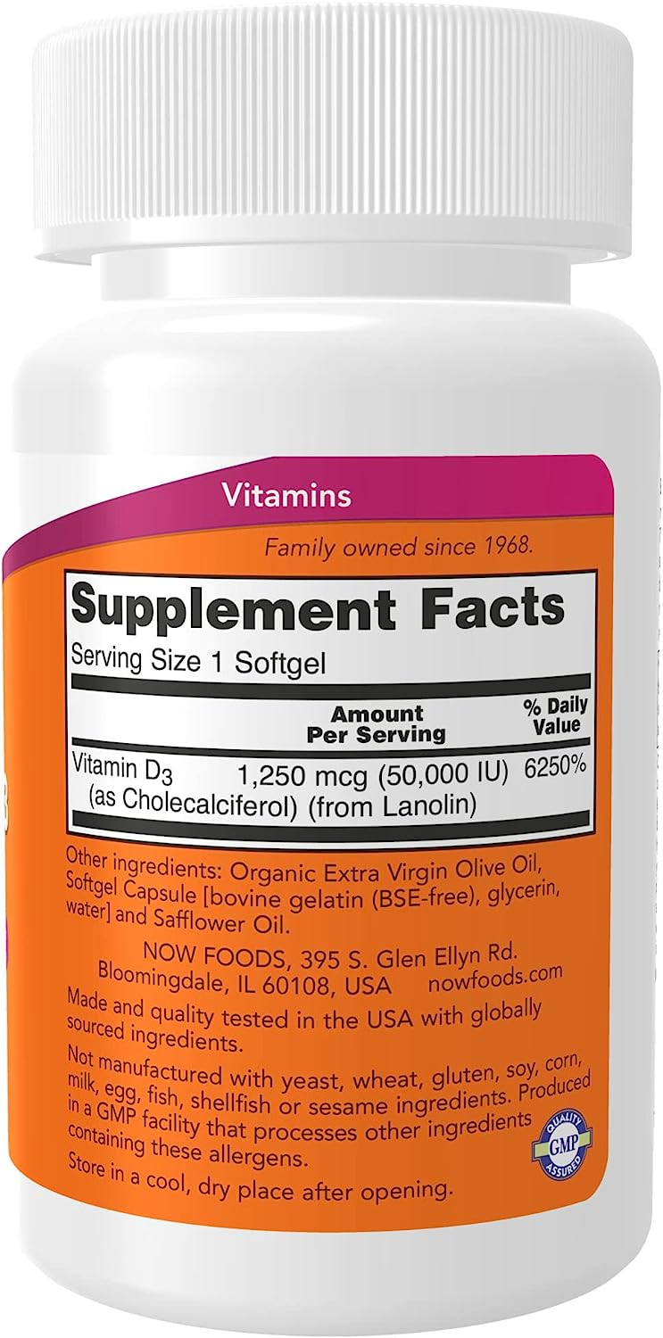 Now Vit D-3 50000iu 50ct-[HealthWay]