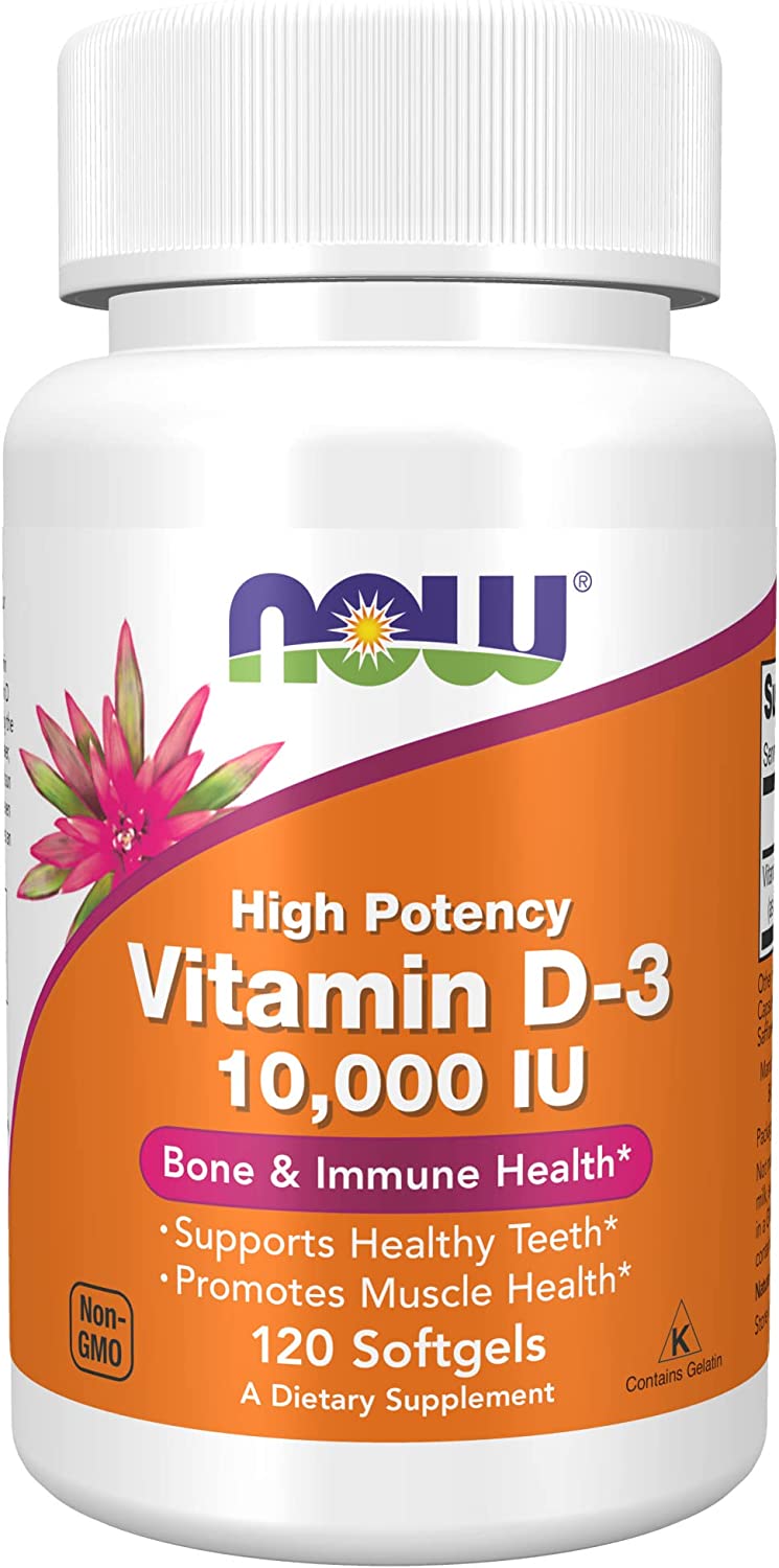 Now Vit D-3 10000 IU 120sg-[HealthWay]