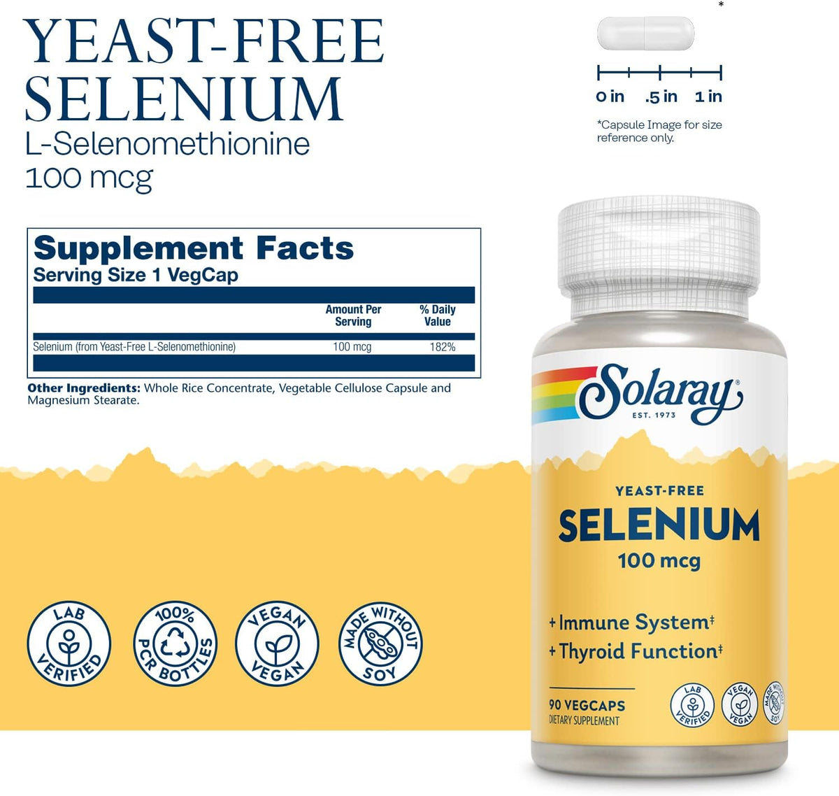 Solaray Selenium YeastFree 100mcg-[HealthWay]