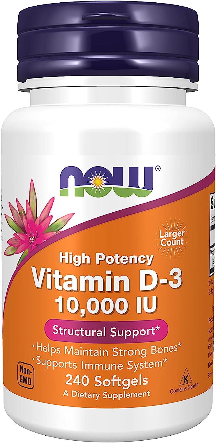 Now Vit D-3 10000 IU 240sg-[HealthWay]