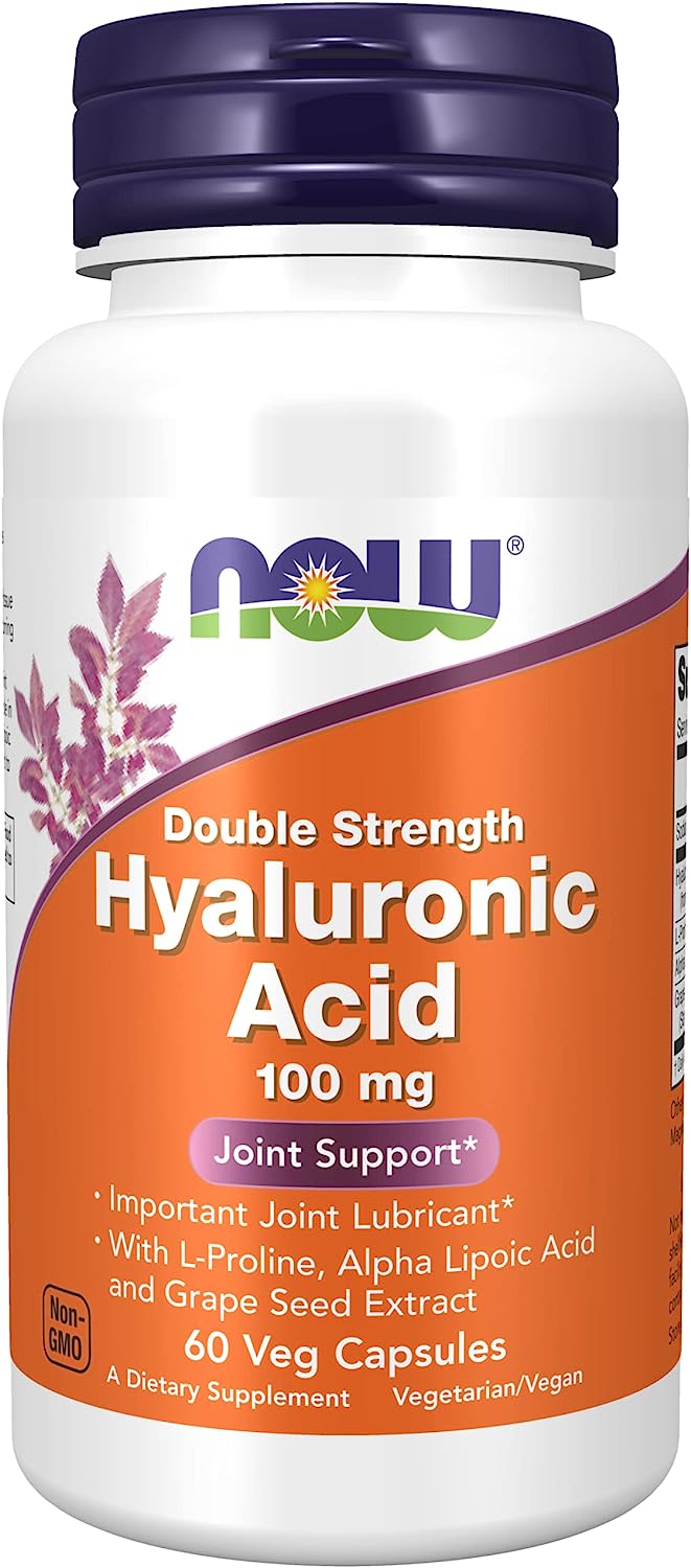 Now Hyaluronic Acid 100mg 60cp-[HealthWay]