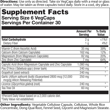 Solaray Yeast Cleanse 180cp-[HealthWay]
