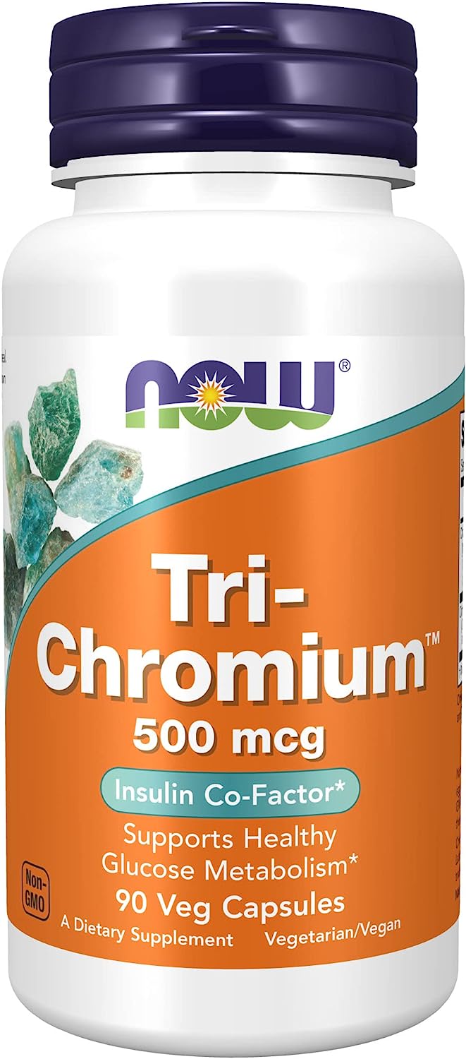 NOW TRI-CHROMIUM 500MCG+CINNAM 90 VCAPS-[HealthWay]