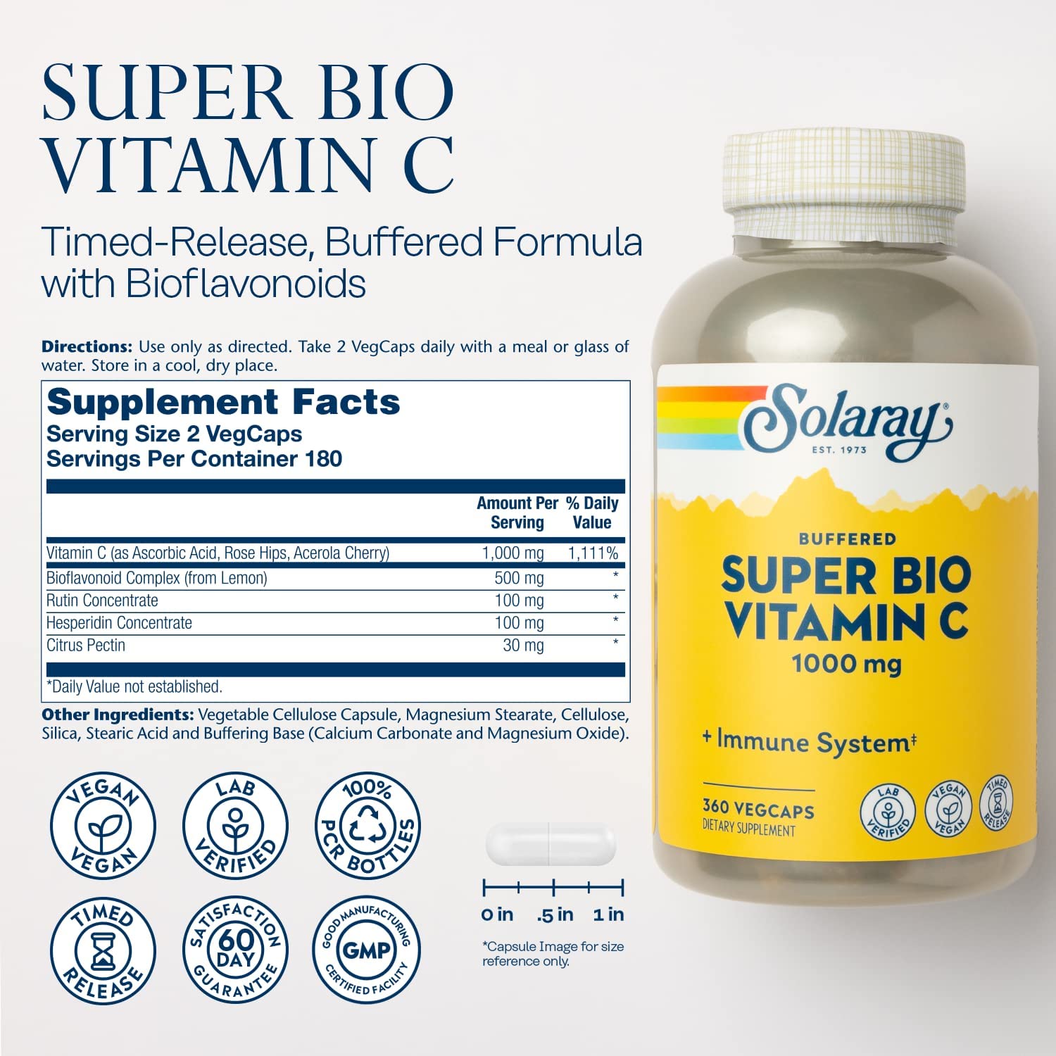 Solaray Super Bio C 2STR 360cp-[HealthWay]