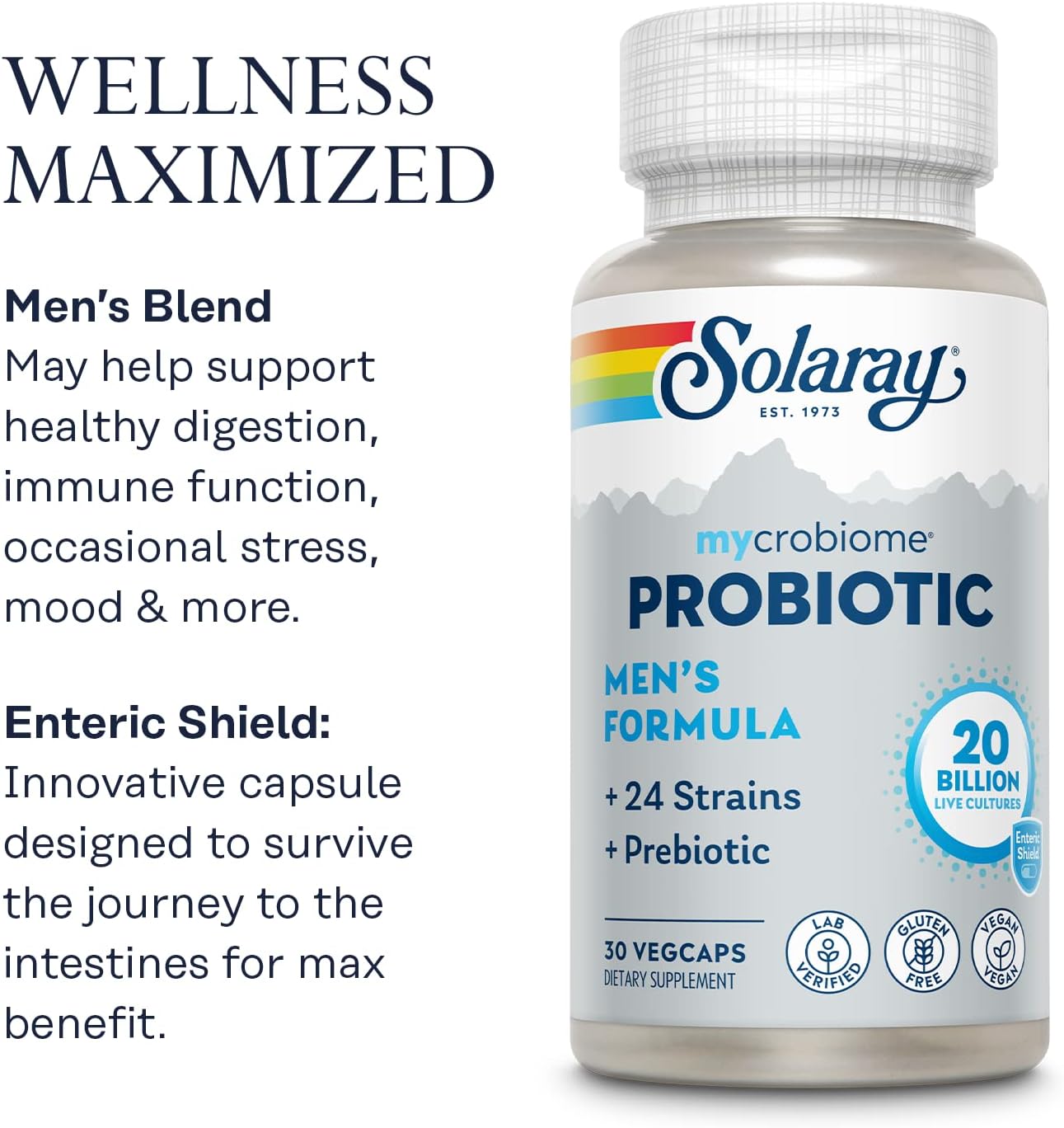 Solaray Mycrobiome Probiotic Men 30B 30cp-[HealthWay]