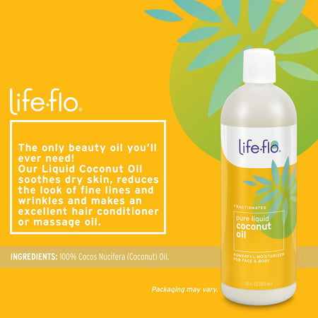 Life-Flo Frac Coconut Oil 16oz-[HealthWay]