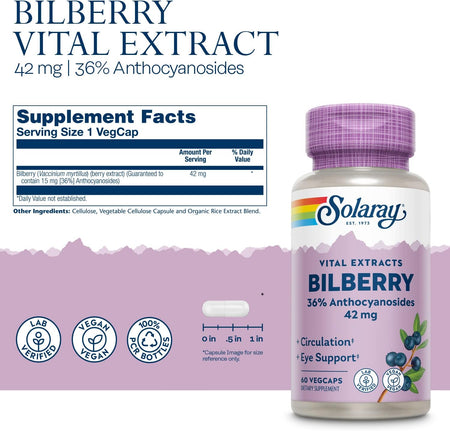 Solaray Bilberry Ext 60mg 60cp-[HealthWay]