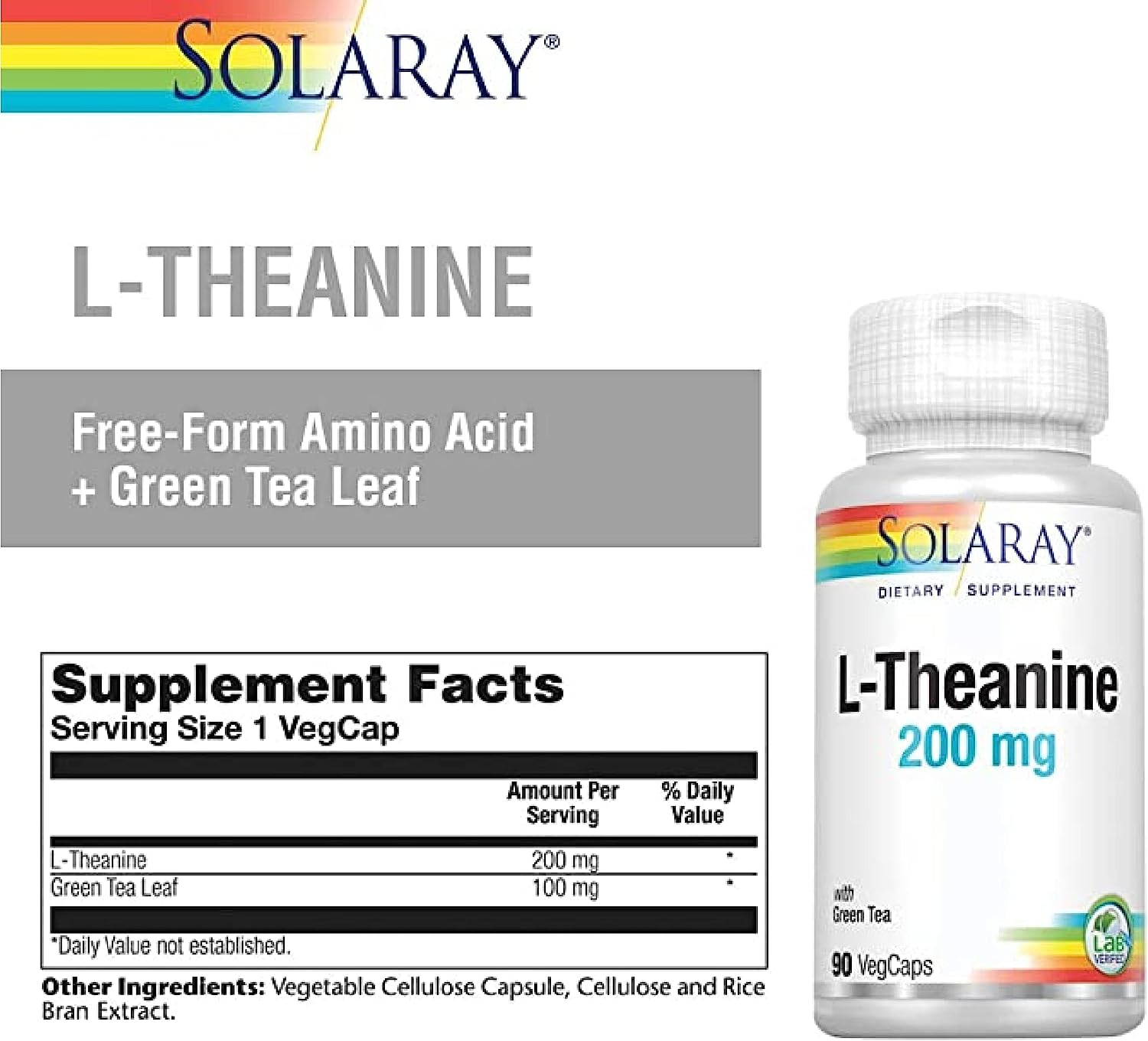 Solaray L-Theanine 200mg 90cp