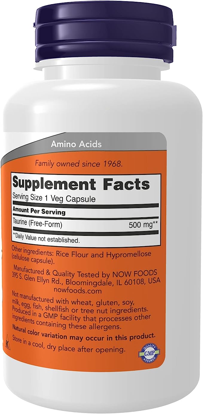 Now Taurine 500mg 100ct-[HealthWay]