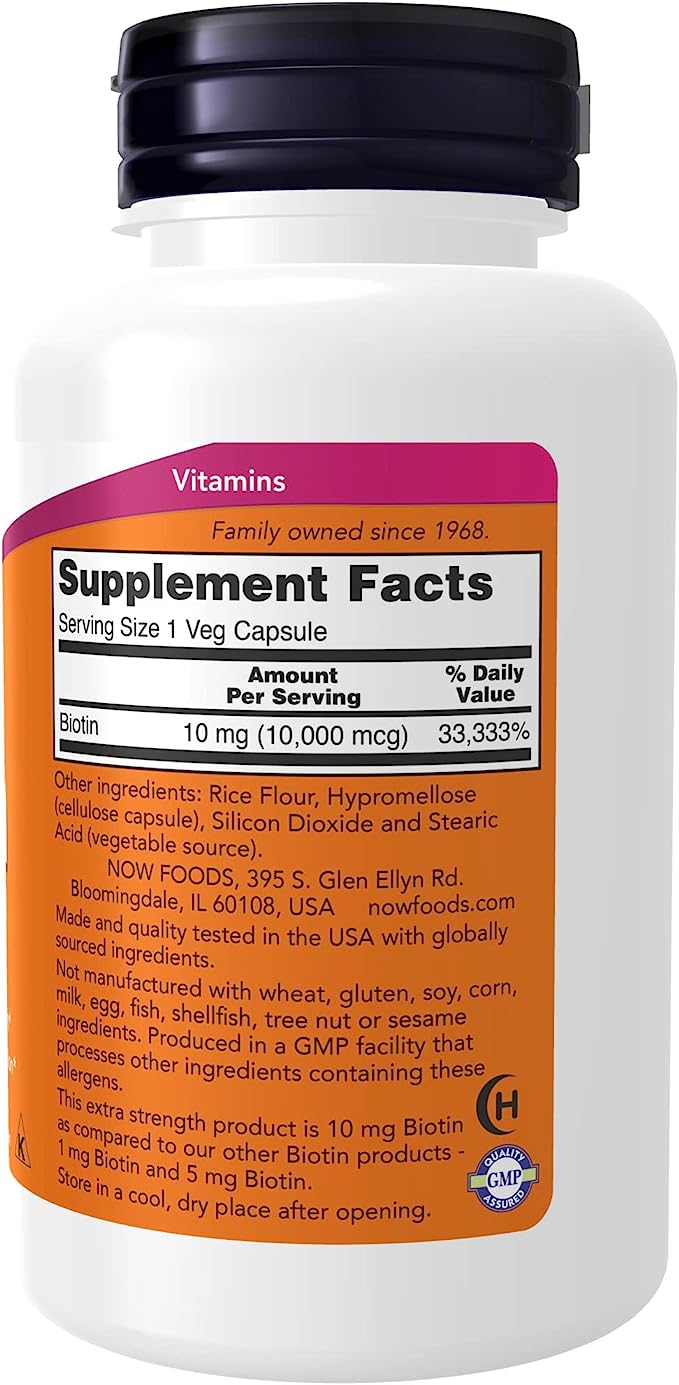Now Biotin 10,000mcg 120vc-[HealthWay]
