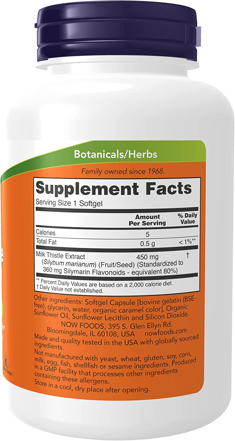 Now Milk Thistle ES 450mg 120c-[HealthWay]