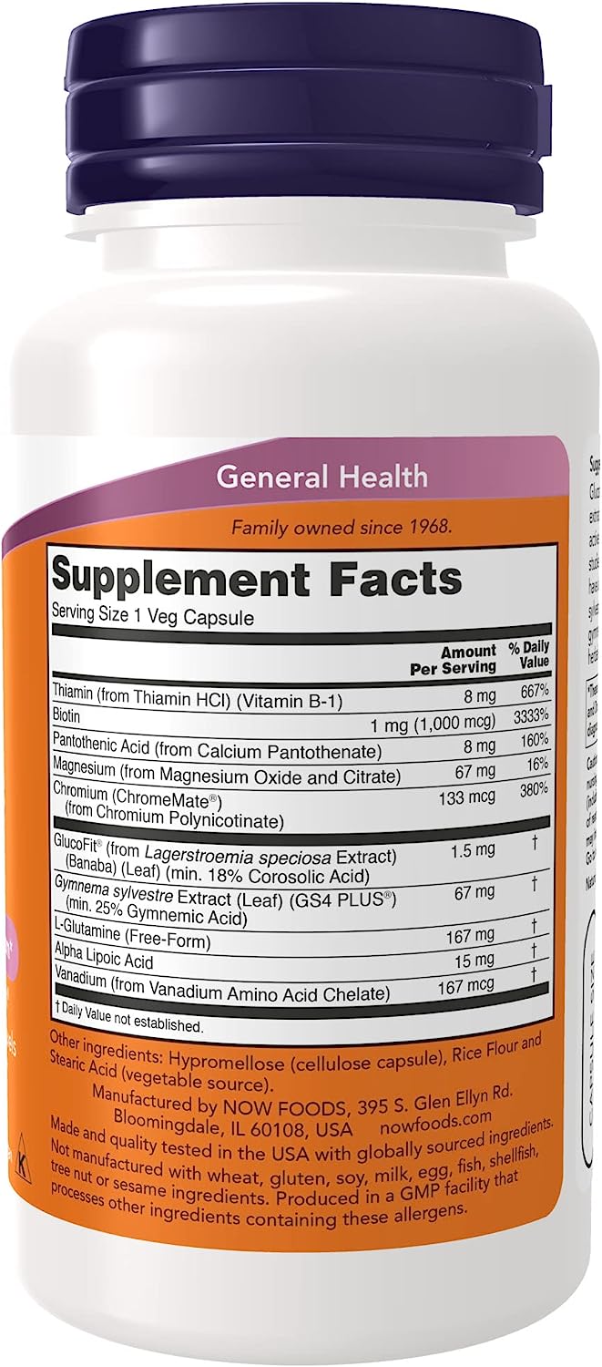 Now Glucose Metabolic Support 90cp-[HealthWay]