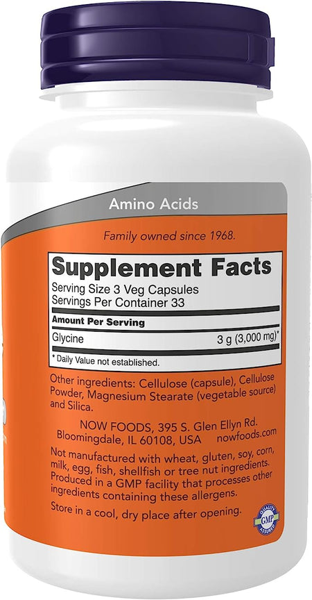 Now Glycine 1000mg 100c-[HealthWay]