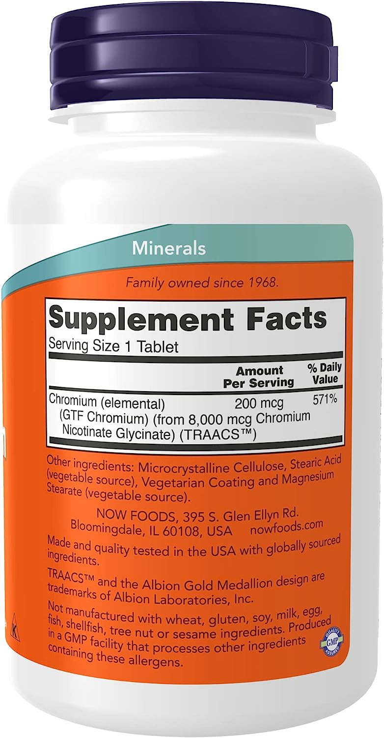 Now GTF Chromium 200mcg 250t-[HealthWay]