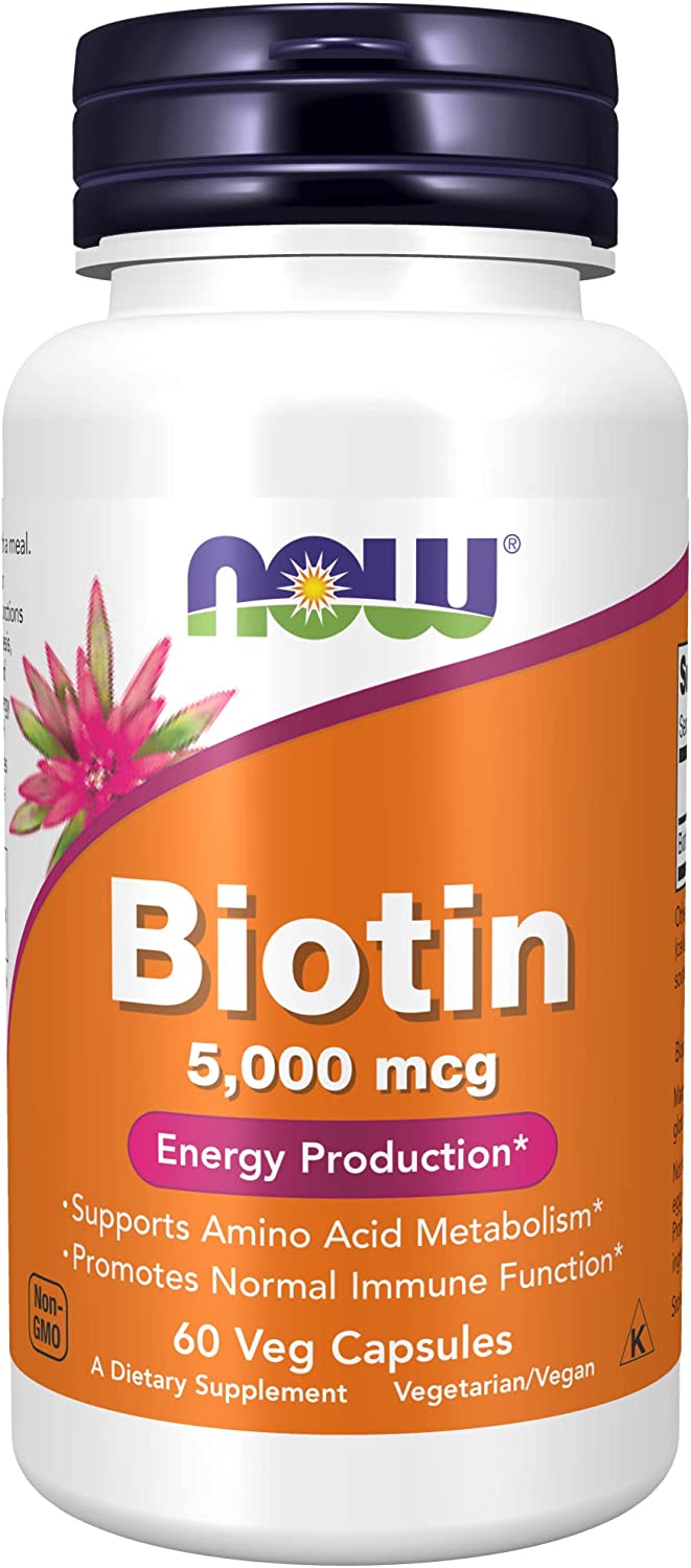 NOW BIOTIN 5000mcg 60 VCAPS-[HealthWay]