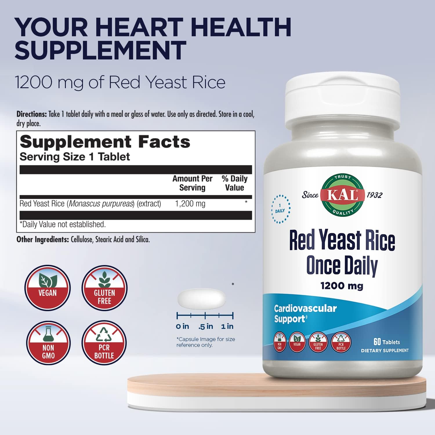 Kal Red Yeast Once Daily 60tb-[HealthWay]