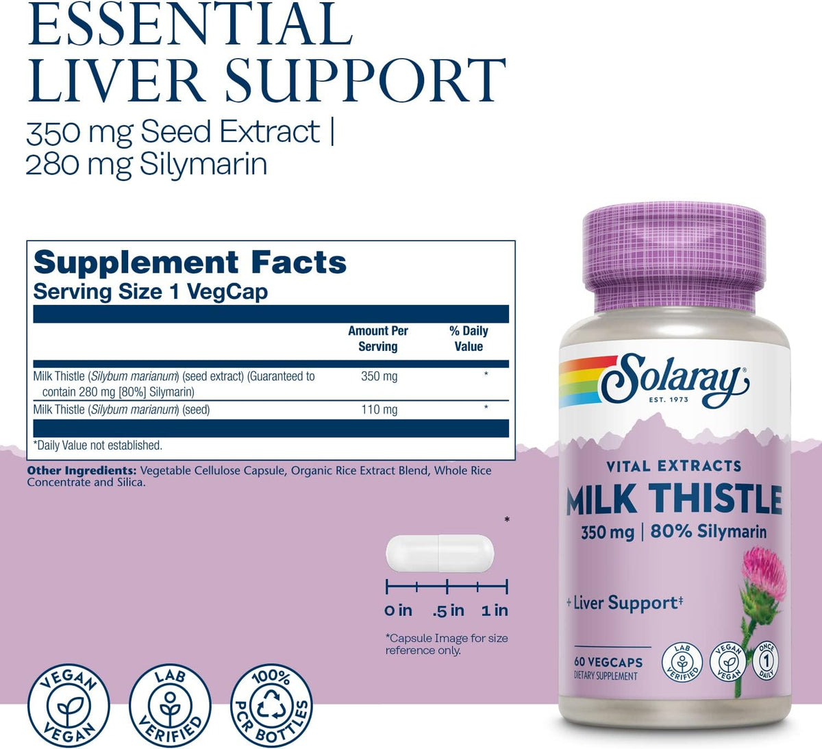 Solaray One Daily Milk Thistle 60cp-[HealthWay]
