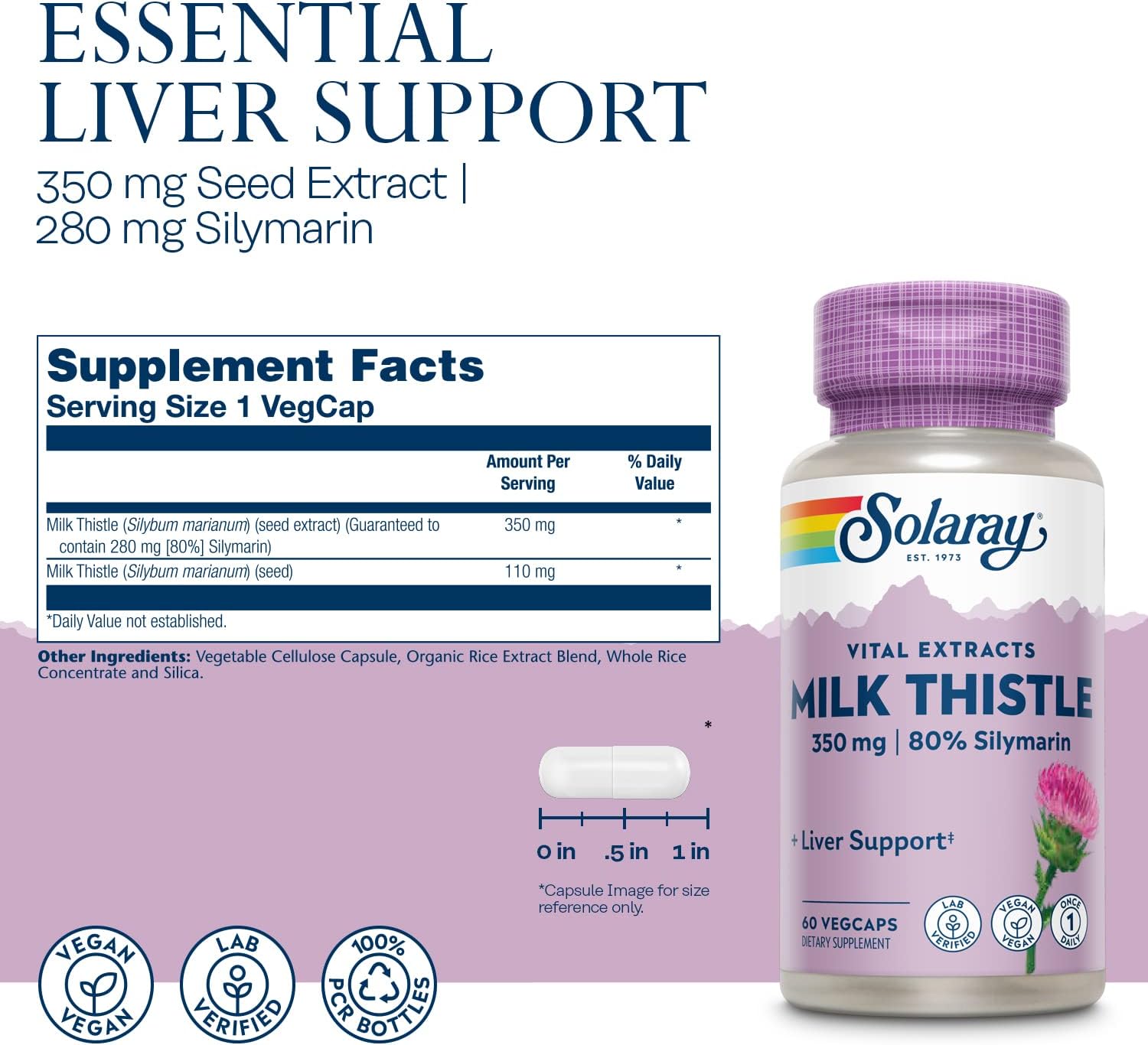 Solaray One Daily Milk Thistle 60cp-[HealthWay]
