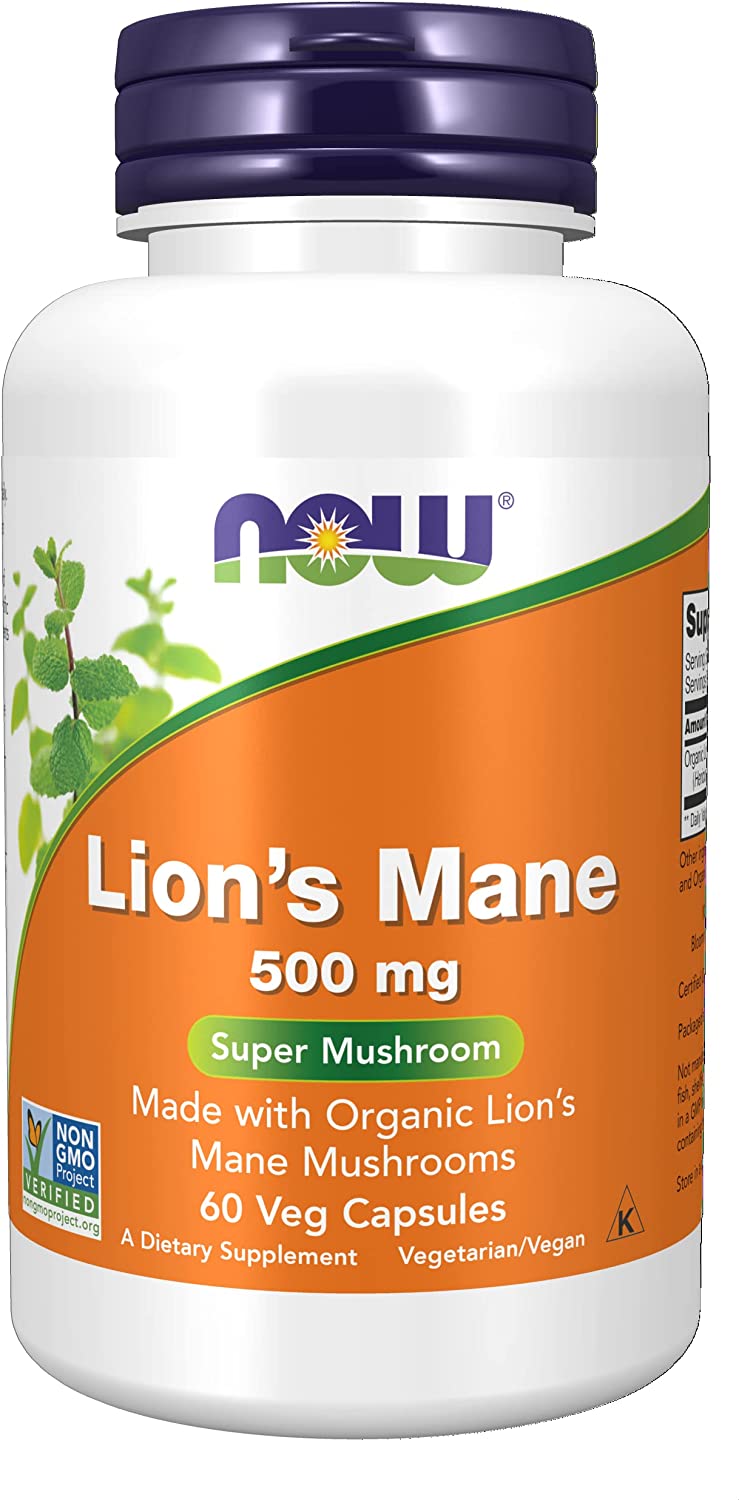 Now Lions Mane 500mg 60ct-[HealthWay]