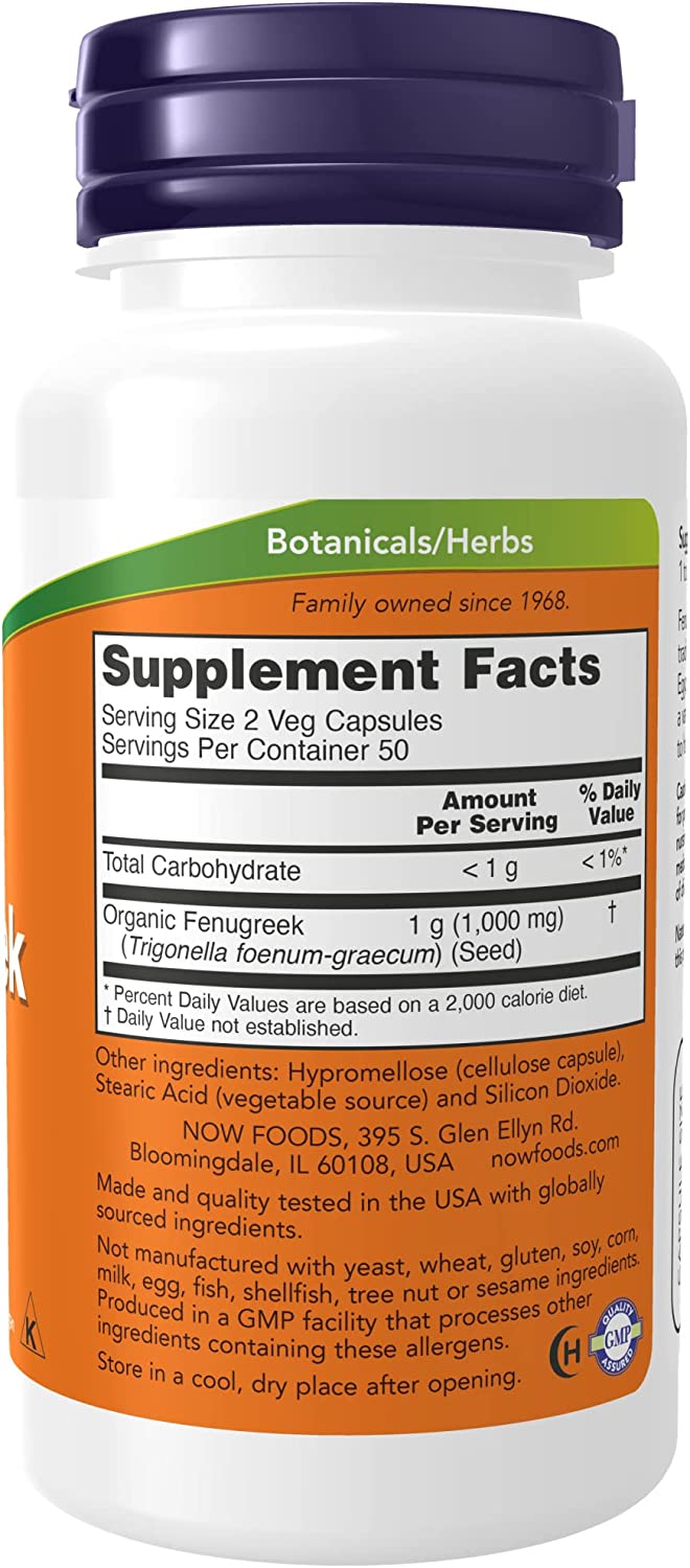 Now Fenugreek 500mg 100cp-[HealthWay]