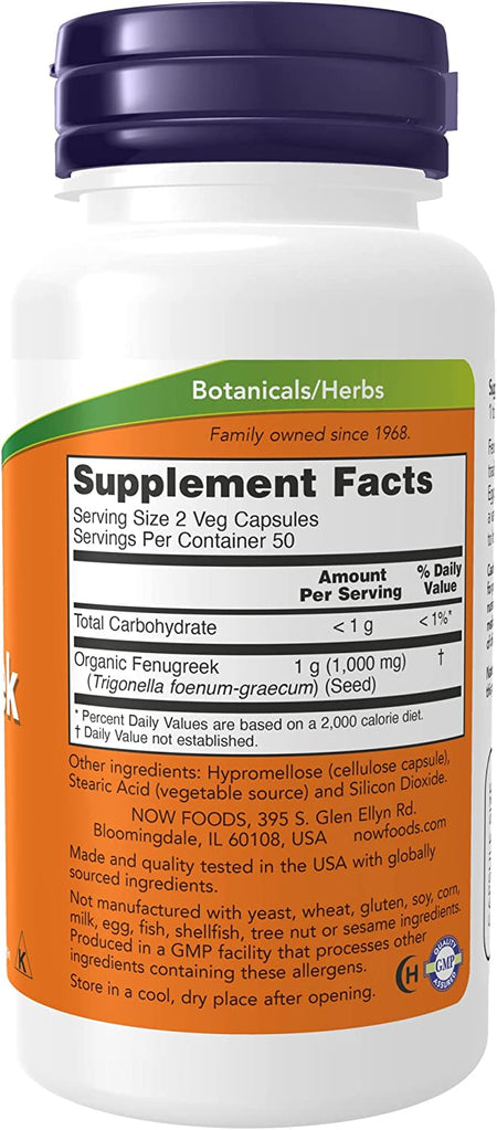 Now Fenugreek 500mg 100cp-[HealthWay]