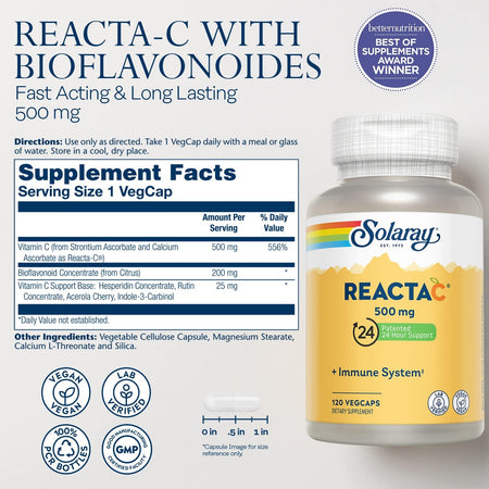 Solaray Reacta-C 500mg 120vc-[HealthWay]