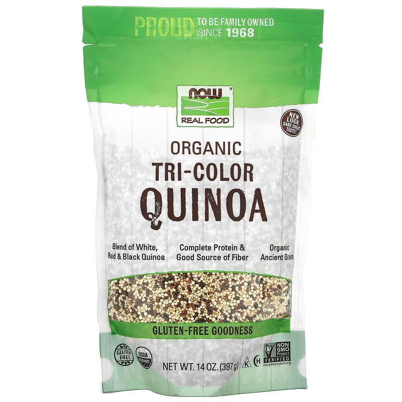 NOW TRI-COLOR QUINOA ORG 14 OZ-[HealthWay]