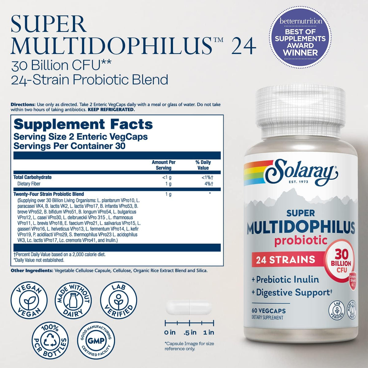 Solaray Multidophilus 30b 60cp-[HealthWay]