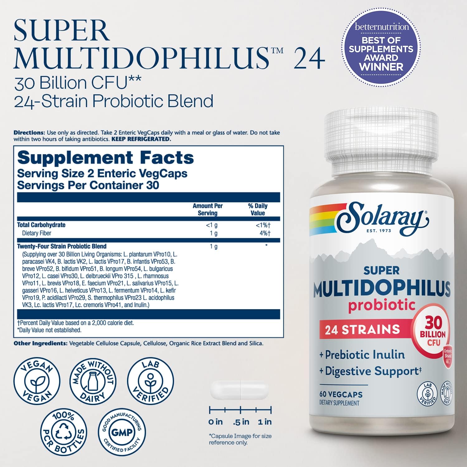 Solaray Multidophilus 30b 60cp-[HealthWay]