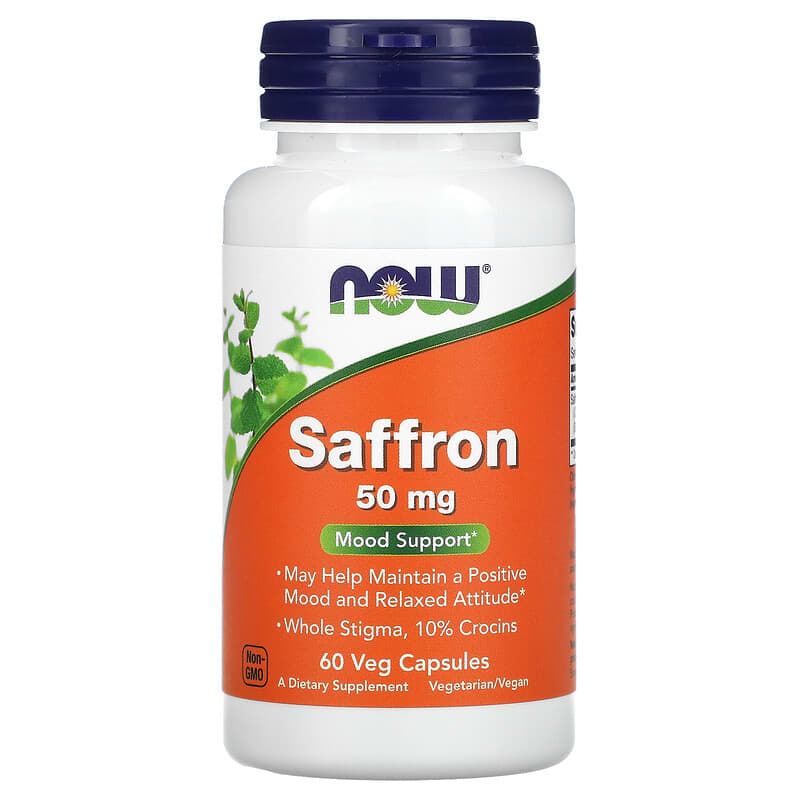 Now Saffron 50mg 60vc-[HealthWay]