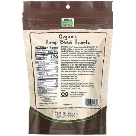 NOW HEMP SEED HEARTS ORG 8 OZ-[HealthWay]