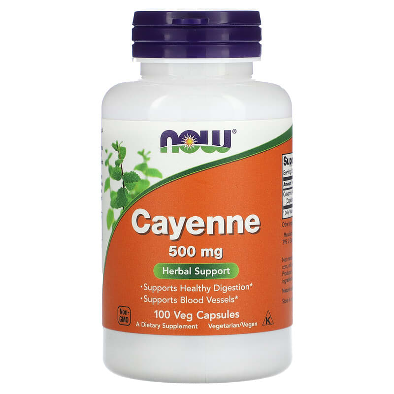 Now Cayenne 500mg 100c-[HealthWay]